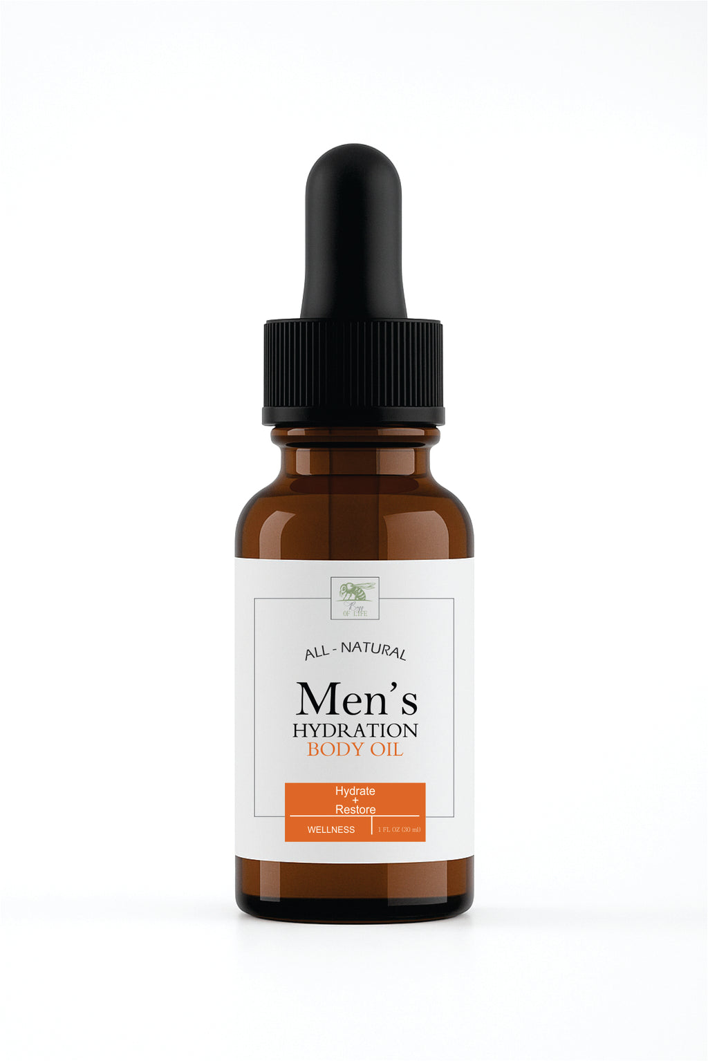 "MENS HYDRATION BODY OIL" hydrate + restore
