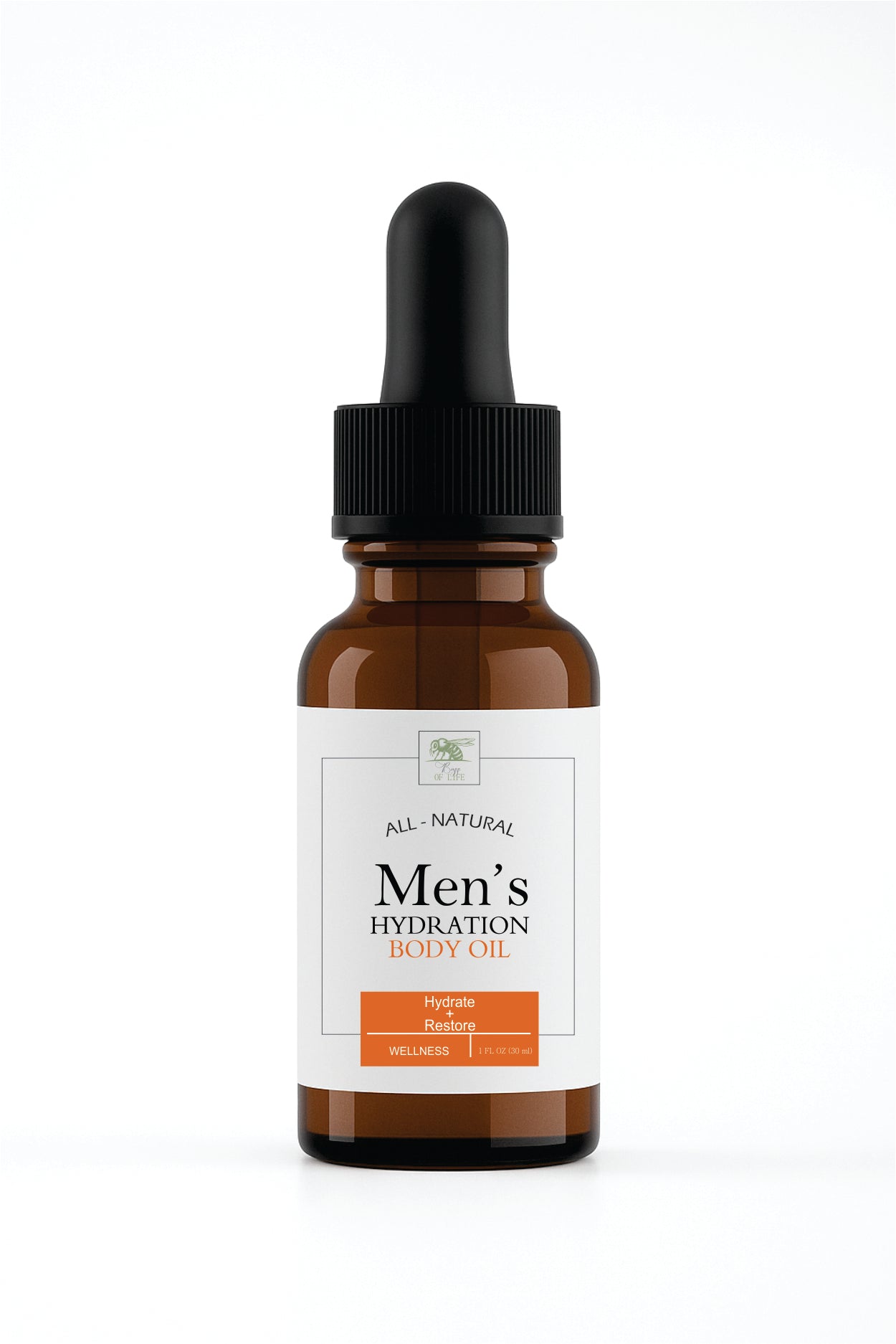 "MENS HYDRATION BODY OIL" hydrate + restore